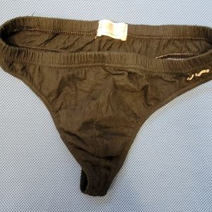 Mens used black Joe boxer thong size L